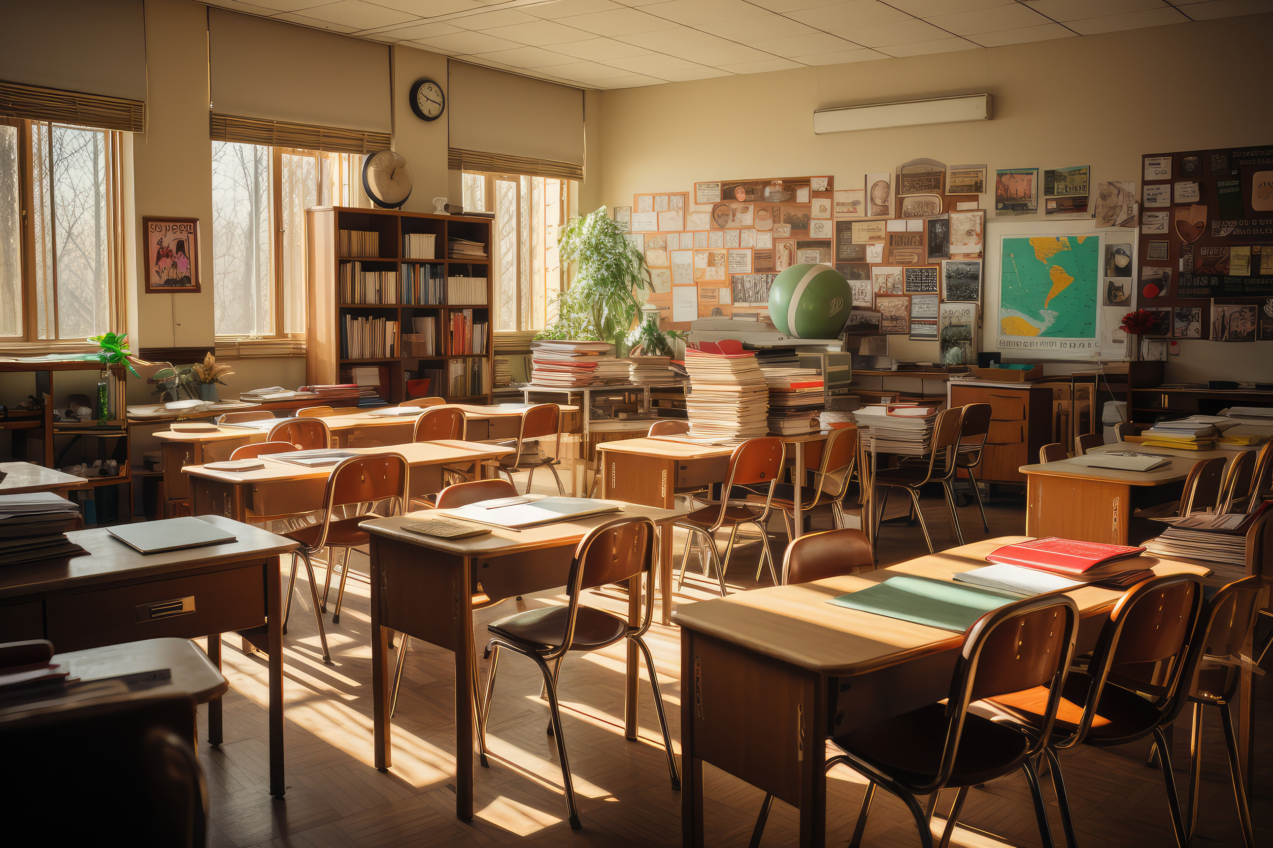 A modern school classroom