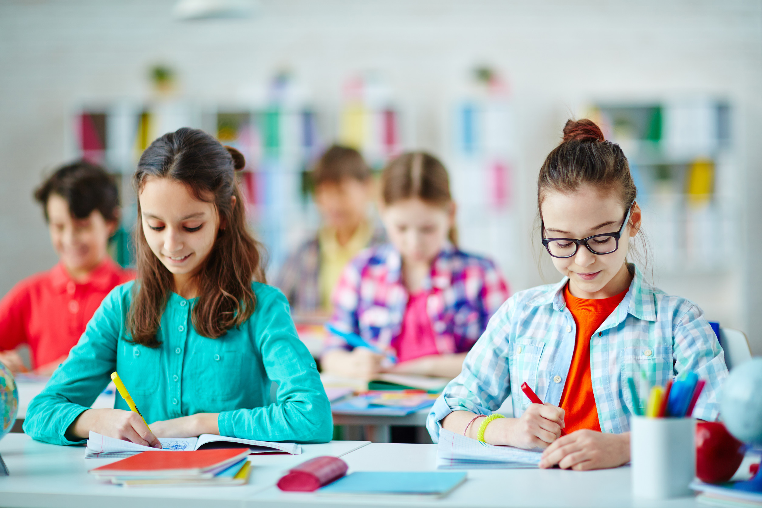 Students in a modern American school