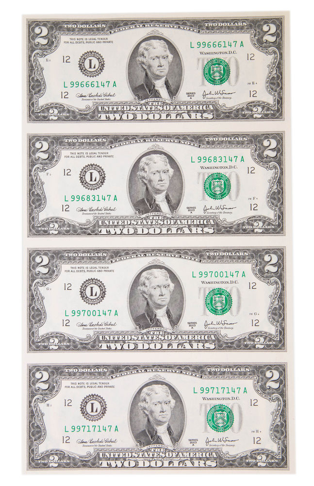 rare $2 bills