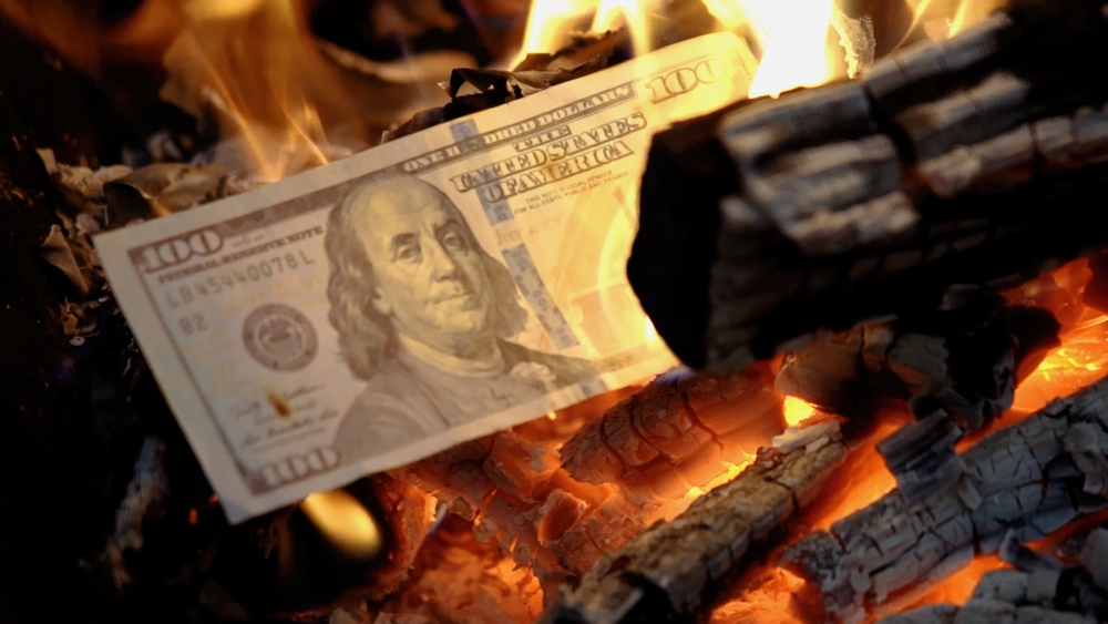 Burning money
